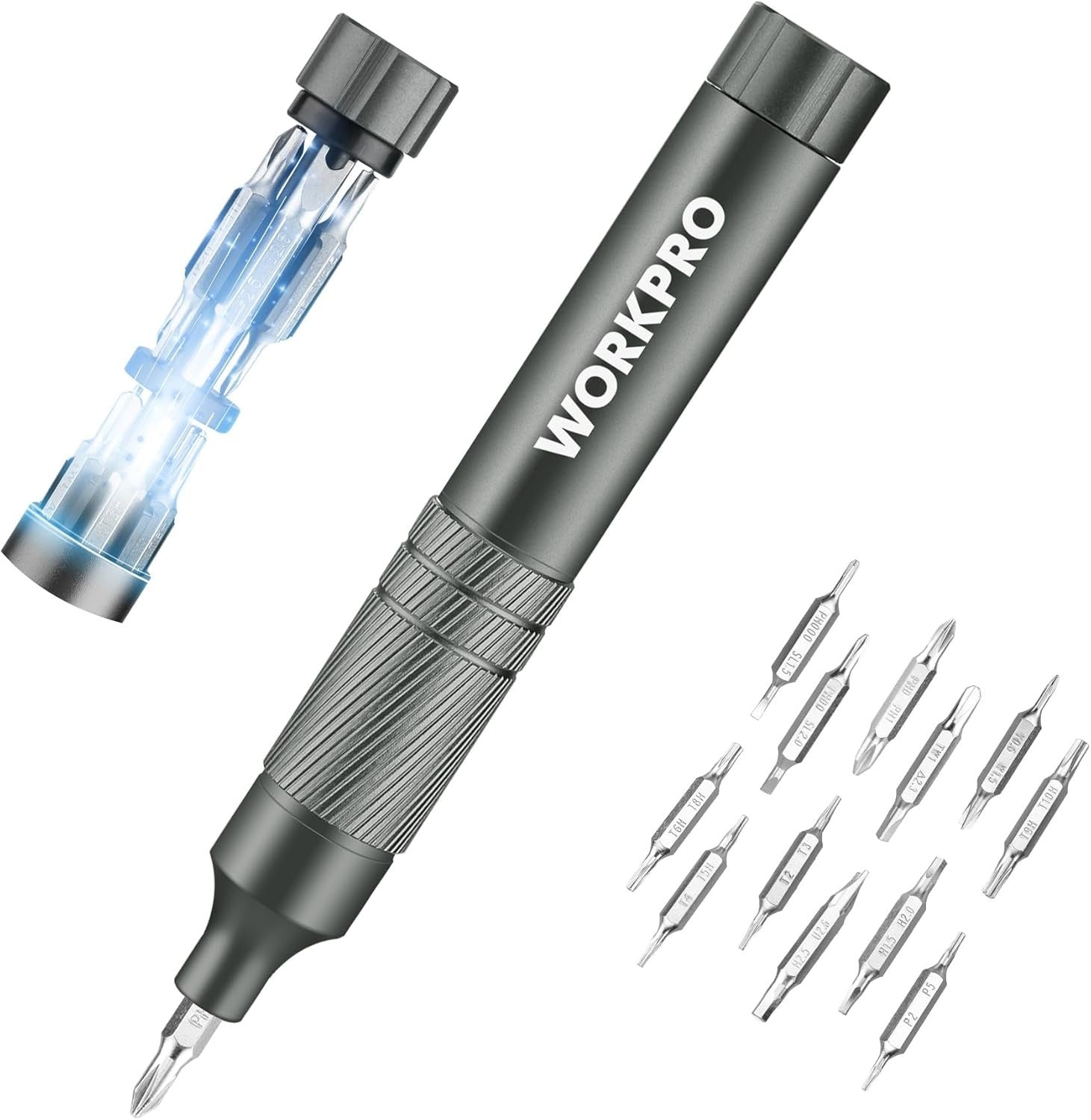 WORKPRO 24 in 1 Multi Bit Mini Screwdriver Set Magnetic Manual Pen Screwdrivers