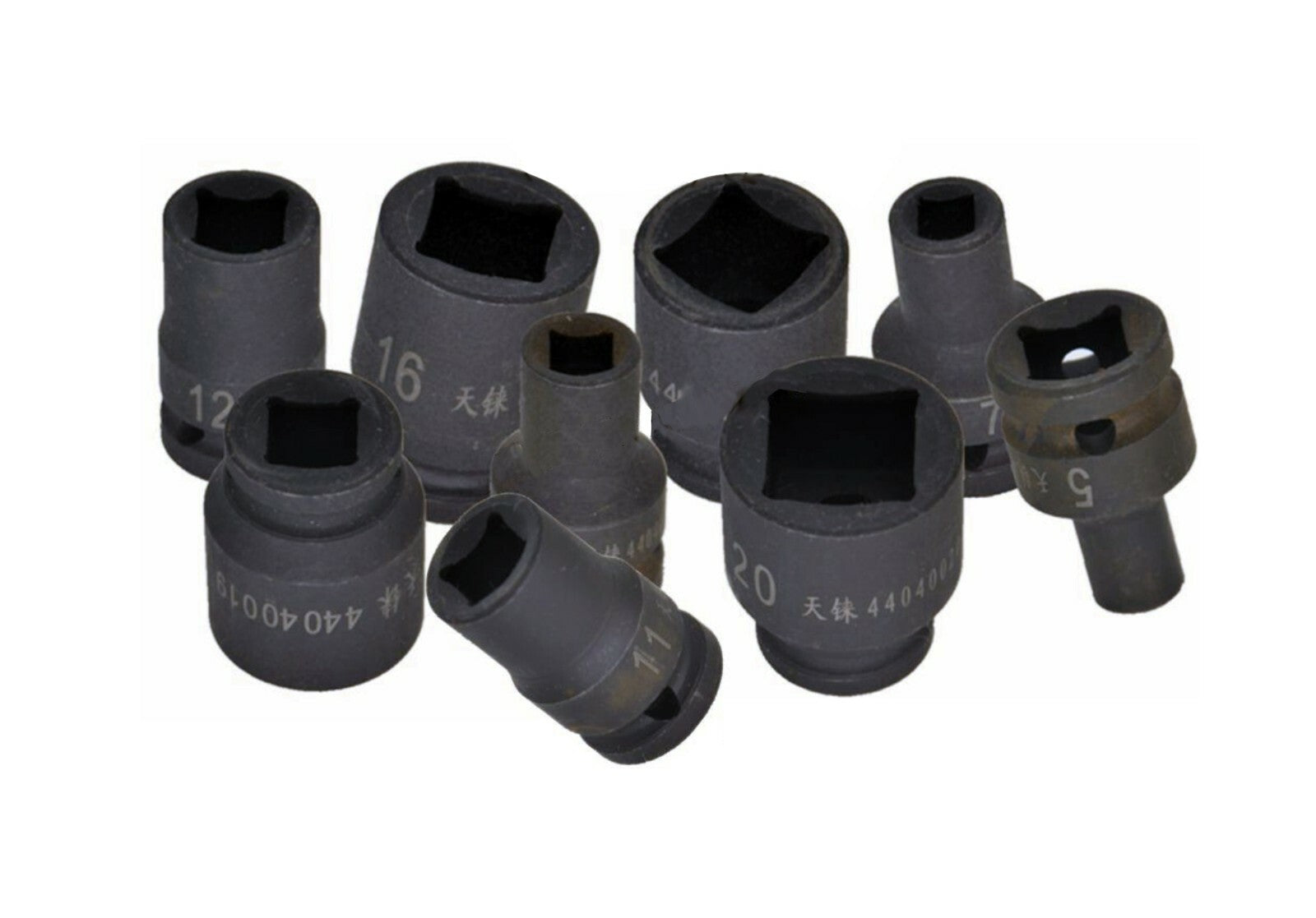 9PC 1/2" Drive 4pt Socket Set for Square Bolt Nut