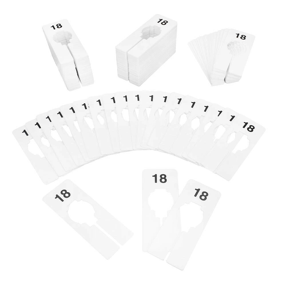 Hangers Retail Clothing 2" X 5" Rectangular Plastic Size 18 Dividers