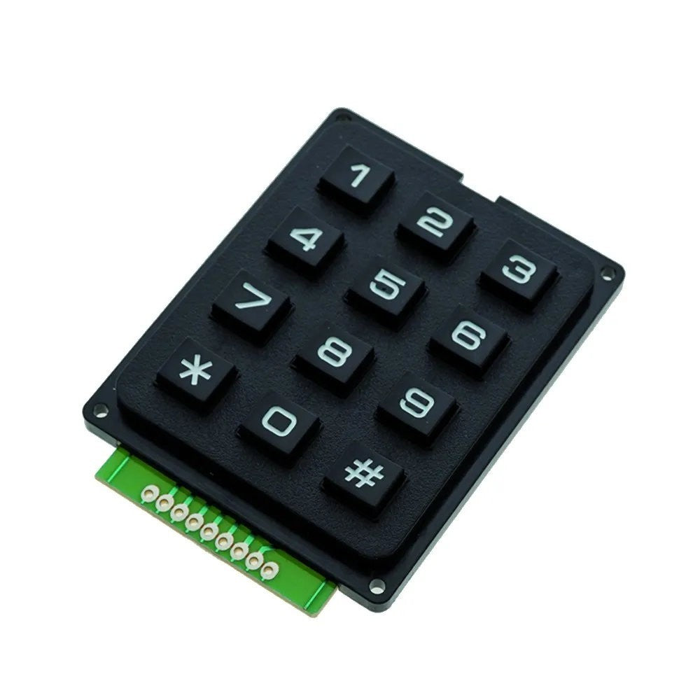 Keyboard Modules with 12 Keys 3x4 Push Buttons External Keypad for Mcu