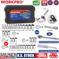 Workpro 1/4" 3/8" Drive Socket Set 6-8 Point | Built Supply Co