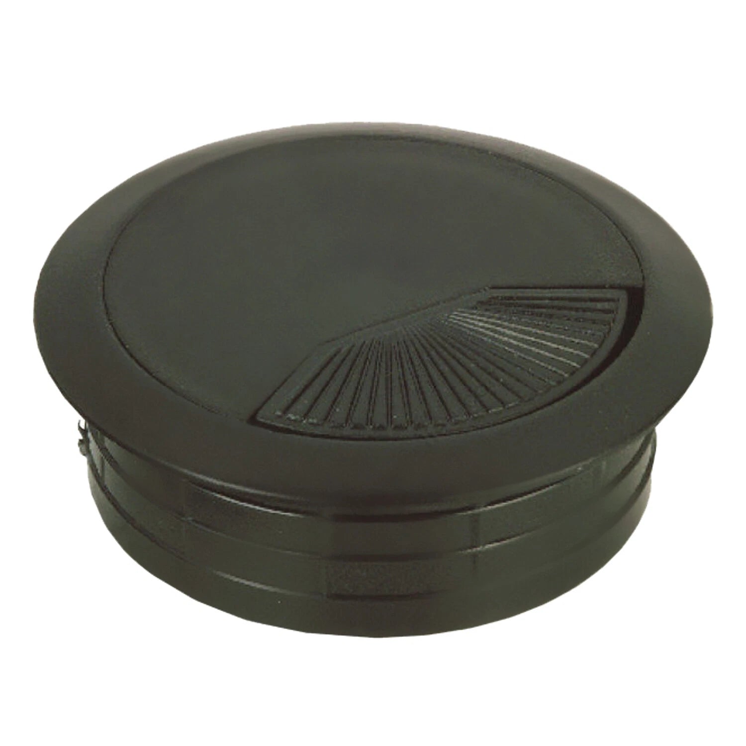(60mm) 2-3/8" Round Black Computer Desk Table Port Wire Cable Hole