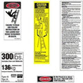 300 LB Fiberglass Step Ladder Label Kits by