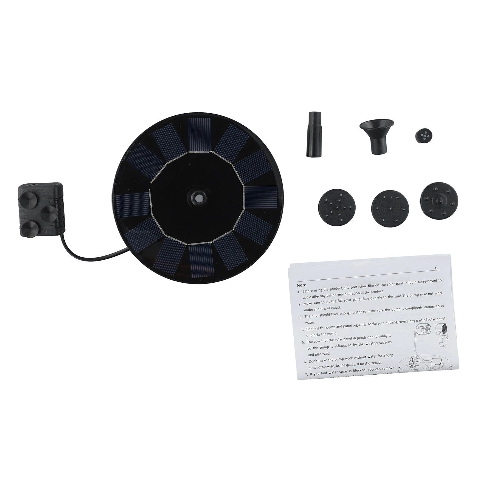 Solar Fountain Floating Pump Water Feature Pool Bird Bath Pond Garden
