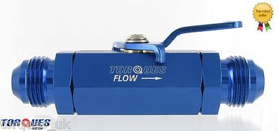 AN -10 (AN10 JIC -10 AN 10 7/8" UNF ) Blue Aluminium Inline Shut Off