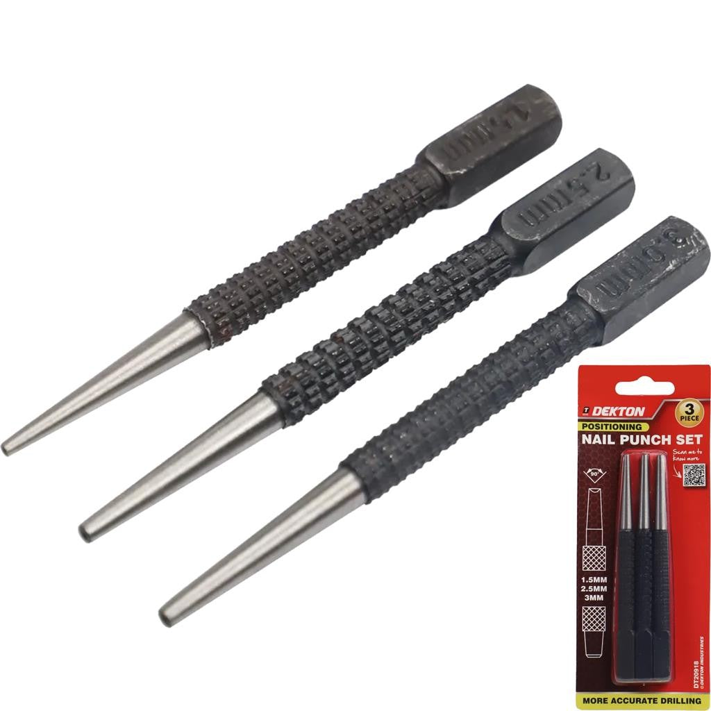 Dekton Nail Punch Set 3pc