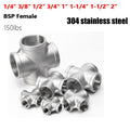 Stainless Steel Cross 4-Way Connector