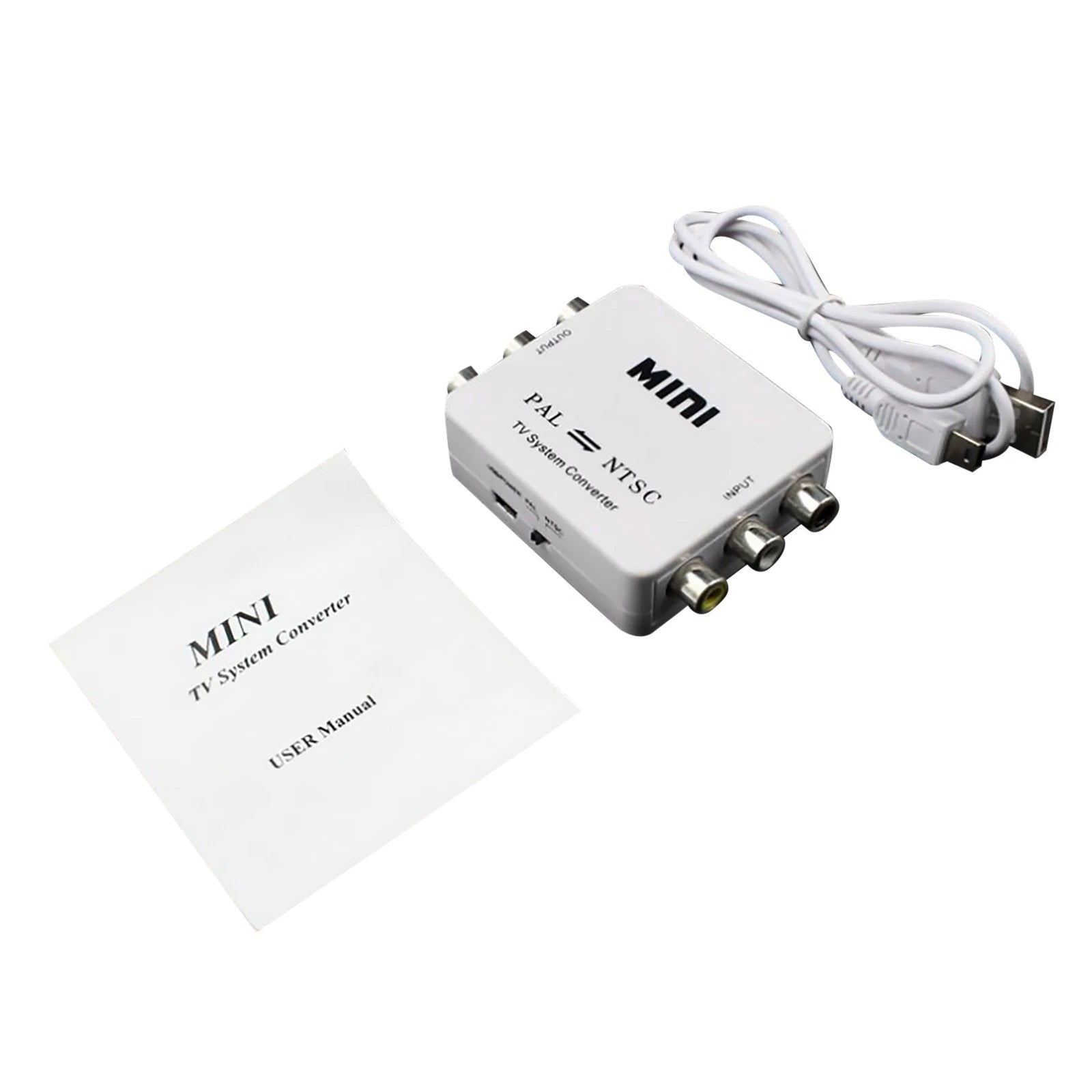 Dual-way 3 Rca Tv System Converter Format Video Usb Powered Pal Ntsc