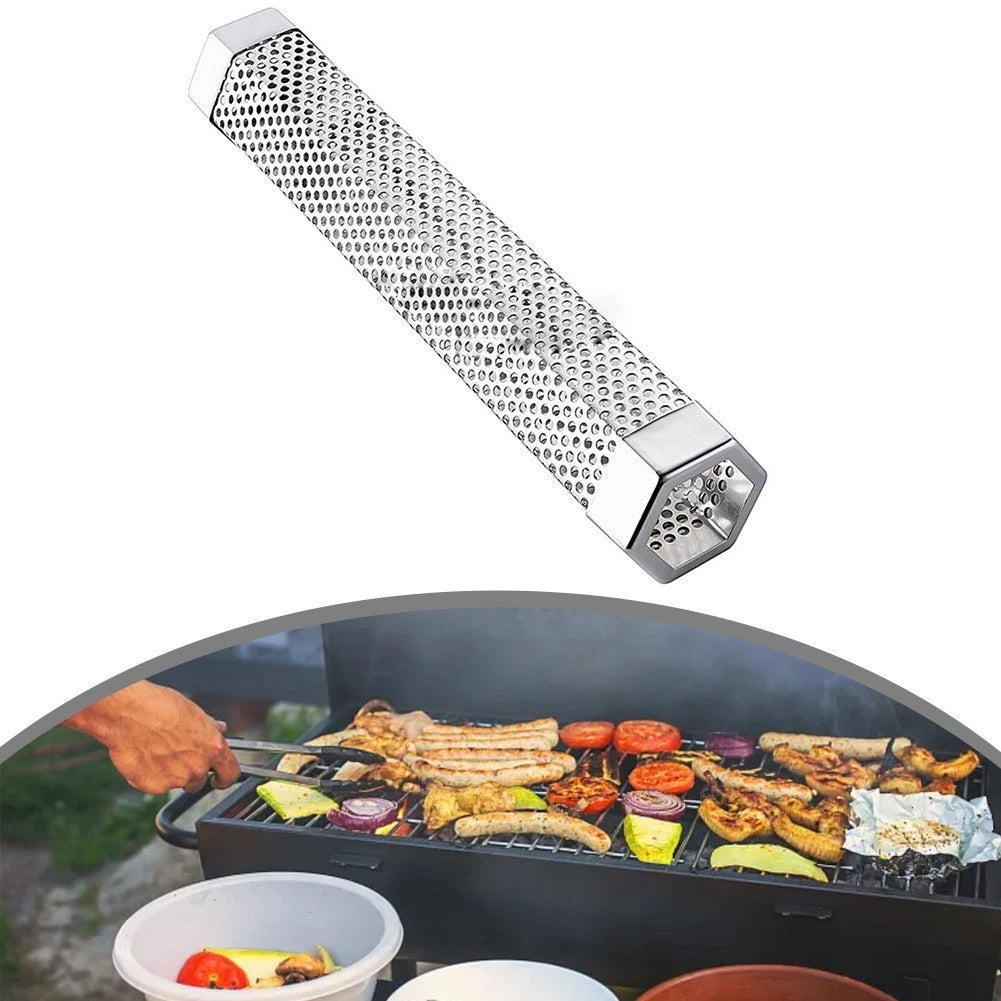 Stainless Steel 12inch Hexagon Bbq Pellet Tube For Perfect Outdoor