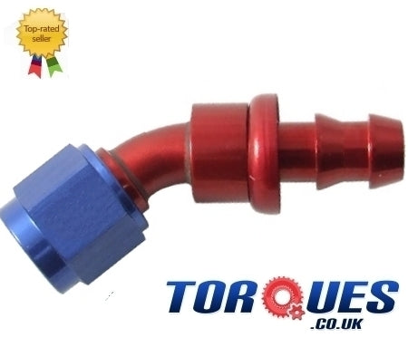 AN -4 (-4 JIC AN4 4AN) 30 Degree Push-On Fuel Hose Fitting