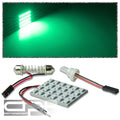 T10 3528 194/168/w5w 24-smd 12V Bright Green Led Interior Dome Wedge