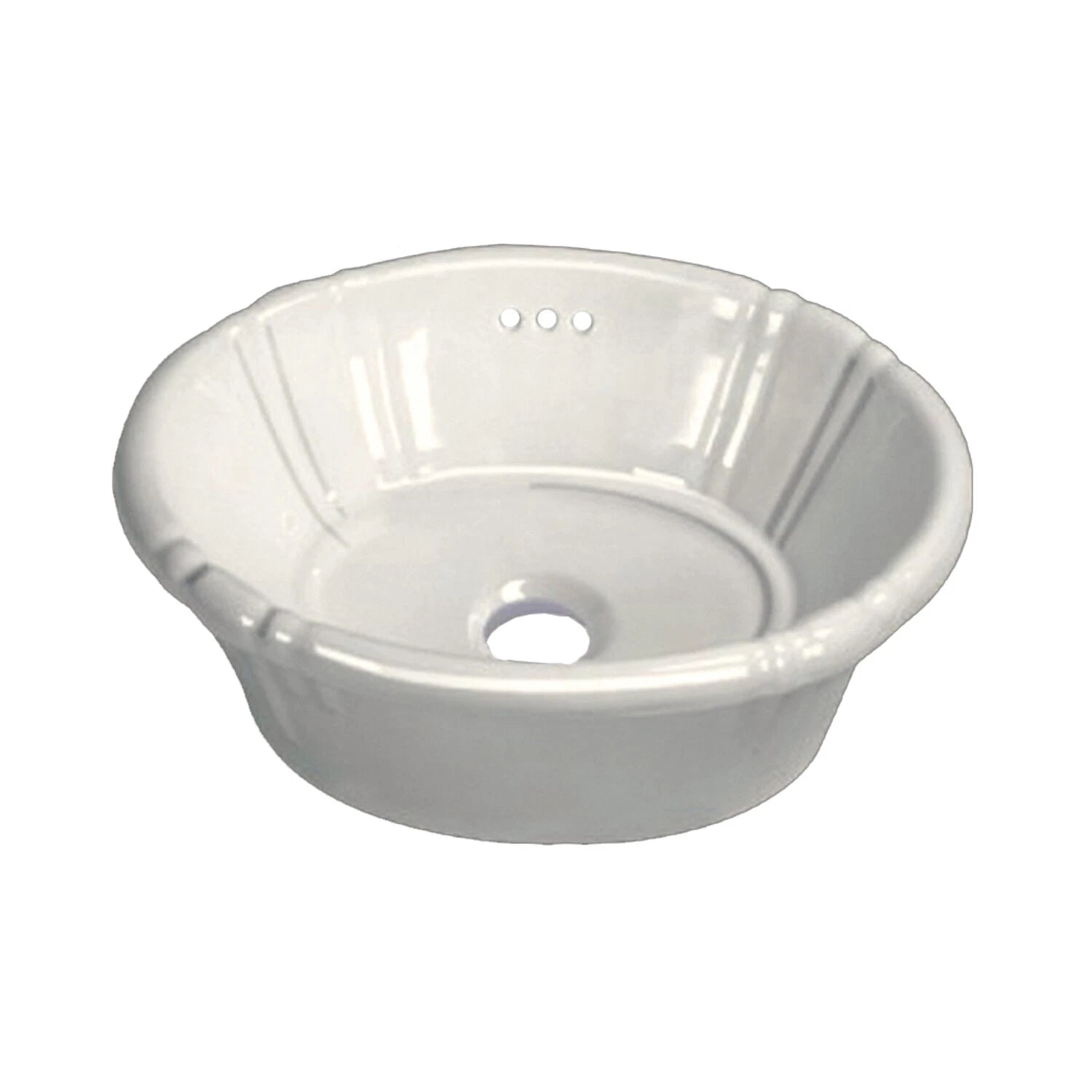 Rok Poppy Oval Drop-in Bathroom Vanity Sink, 17-1/2" X 14-1/4", Ivory