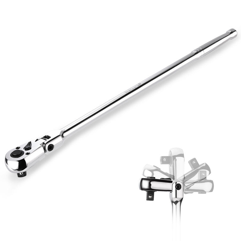 WORKPRO 1/2" Drive Extra Long Flex Head Ratchet 24" Ratchet Handle
