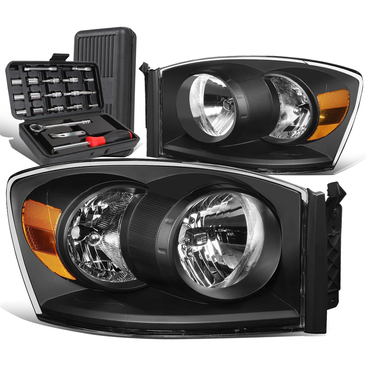 For 2006-2009 Dodge Ram 1500 2500 Black Housing | Built Supply Co
