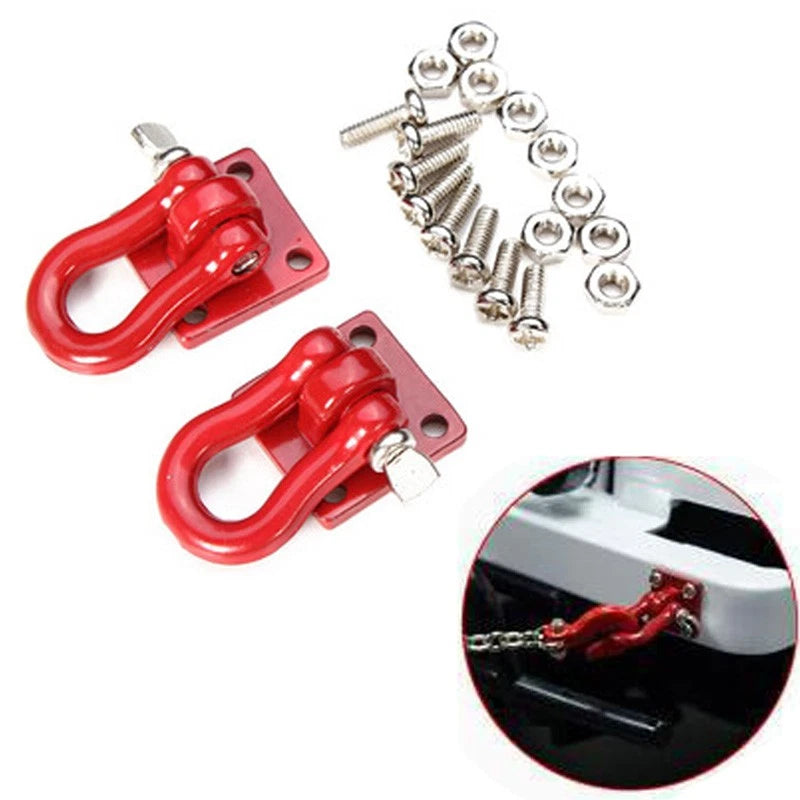 Trailer Hook Shackles Buckle For 1/16 Wpl B14 B24 C14 Rc Car Military