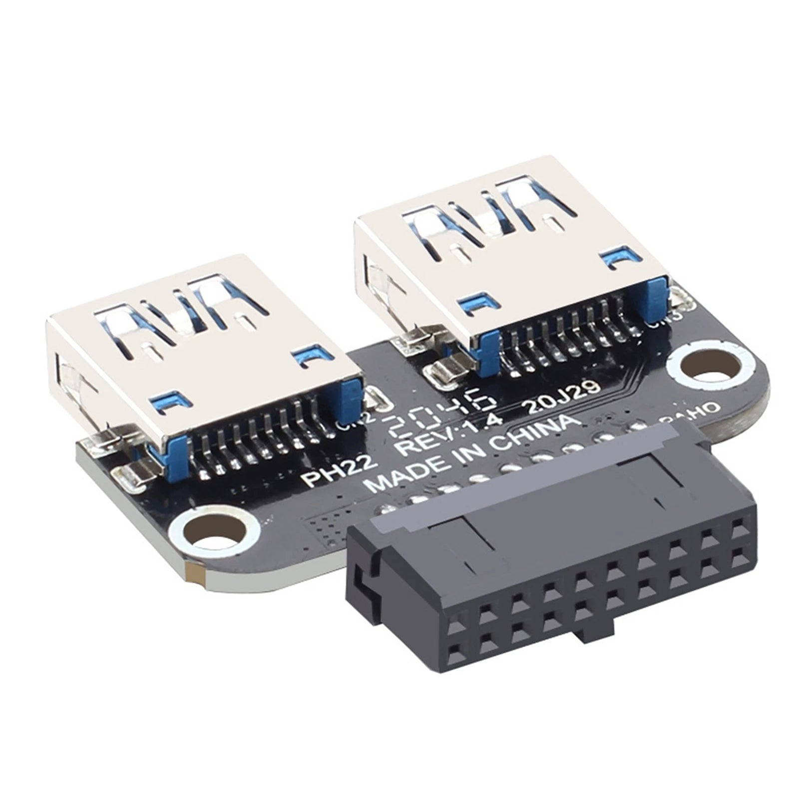 New Motherboard Usb3.0 19pin / 20pin Connector To 2 Ports Usb 3.0