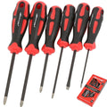 Neilsen 6pc Soft Grip Diamond Tipped Phillips Slotted Pozi Screwdriver Set by Neilsen