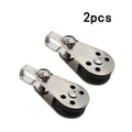 Pulley Kit For 2 Pulley 45*26mm Boat Ship Pulley Stainless Steel