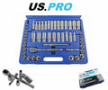 Us Pro 3/8" Drive Socket Set Metric & Af Shallow & Deep Sockets 1370