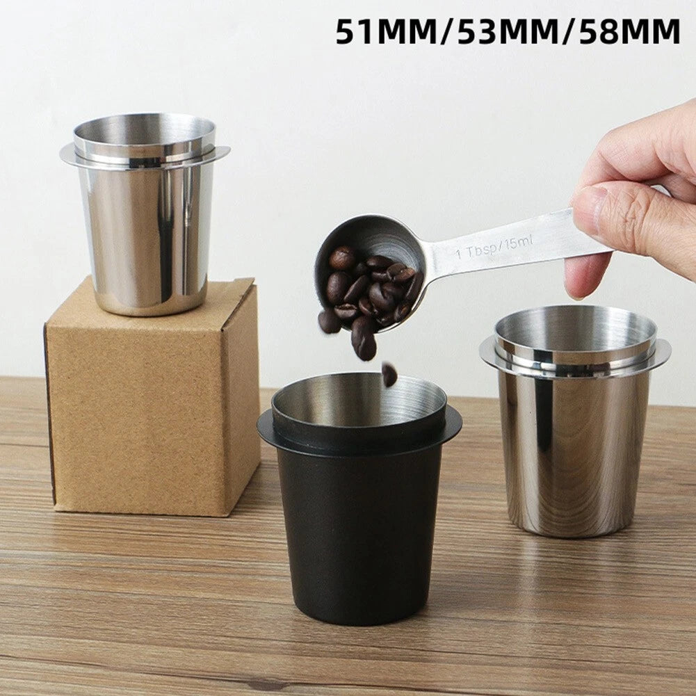 51 53 58mm Stainless Steel Coffee Dosing Cup Sniffing Mug For