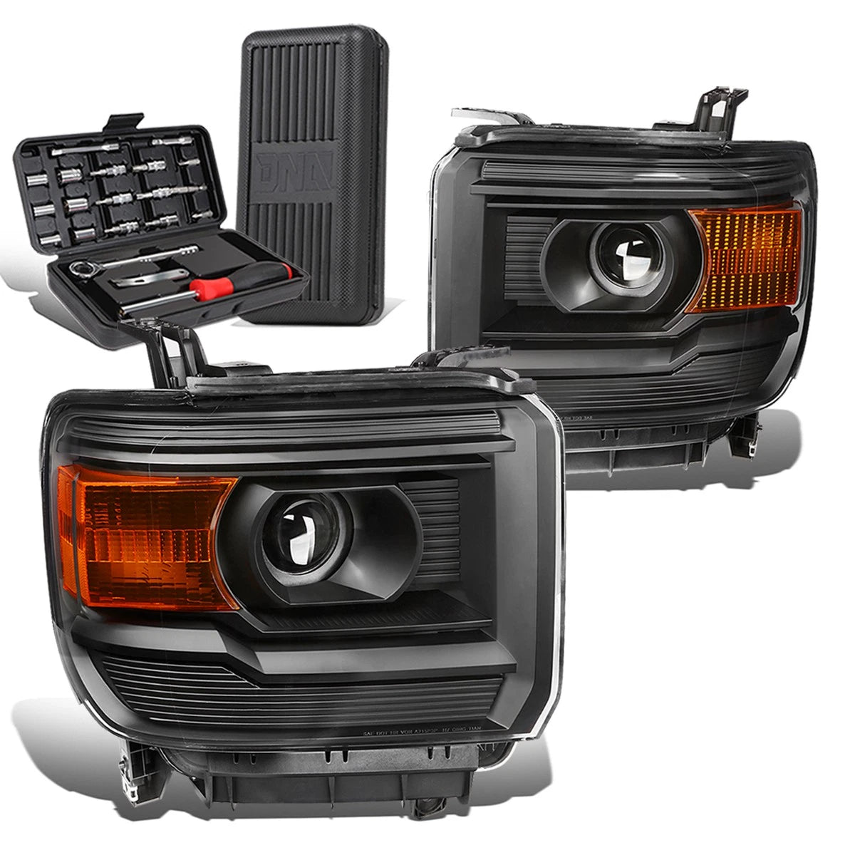 For 2014-2018 Sierra 1500 Pair Black/amber Signal | Built Supply Co