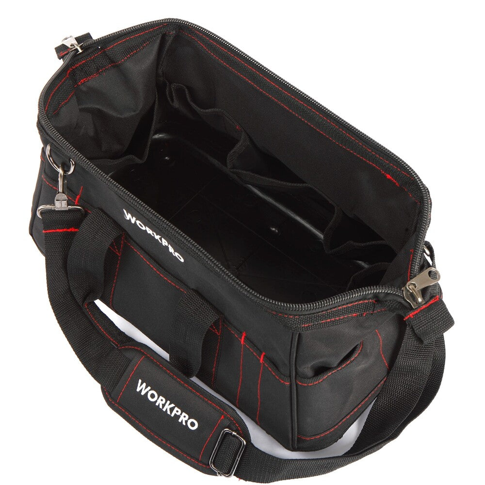 WORKPRO 16" Zipper Wide Mouth Tool Storage Bag Case Large Capacity