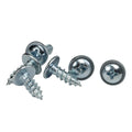 100 Pack #8 X 1/2" Standard Thread Truss Head Screws Zinc Finish Wood