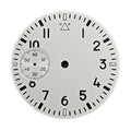 37mm Green Luminous Watch Dial White Face For Eta 6497 St3600