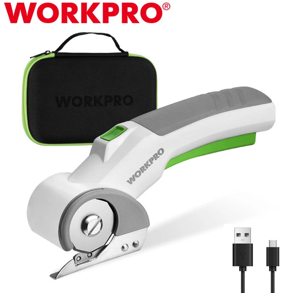 Workpro 4V Cordless Electric Scissors Usb Rechargeable Powerful Shear
