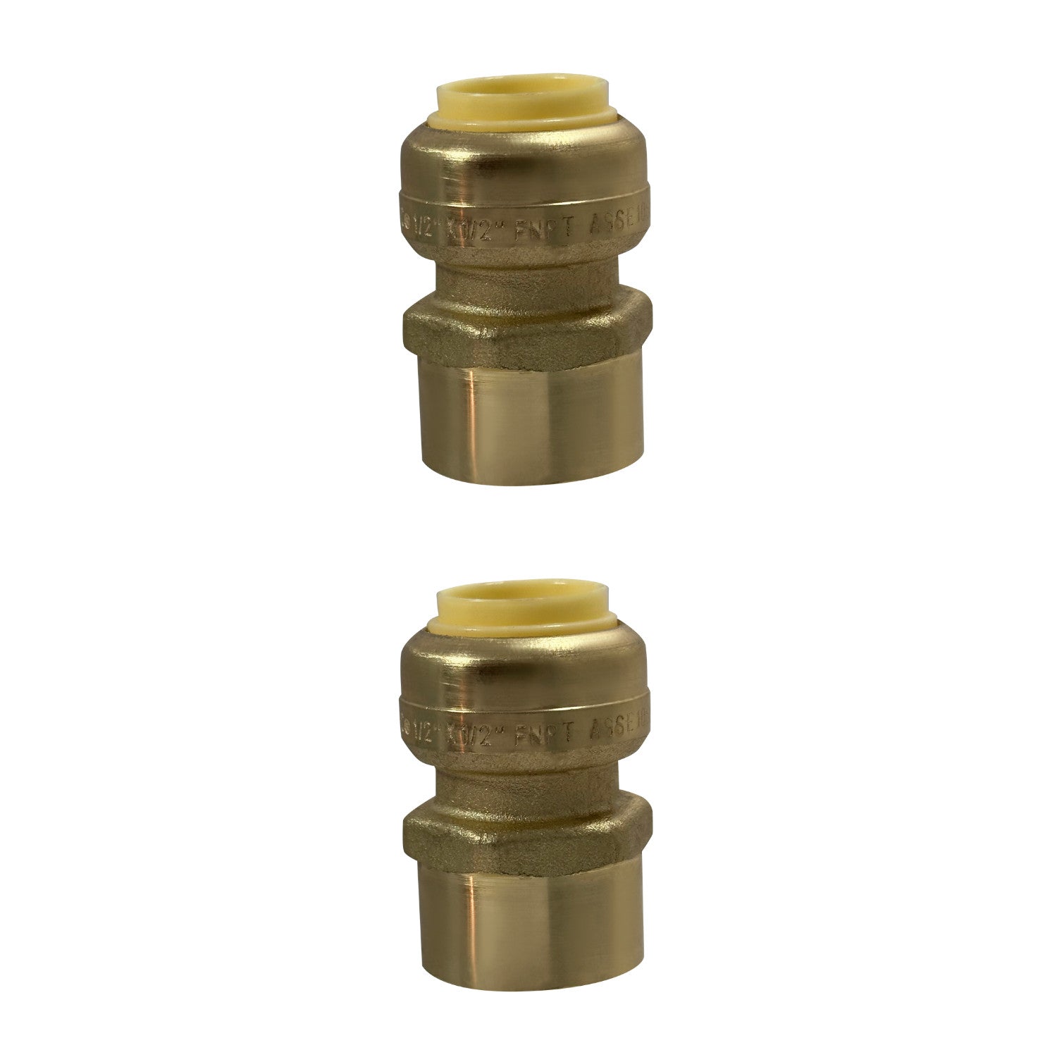 2 Pack XFITTING 1/2" Push Fit x 1/2" Female NPT Adapter