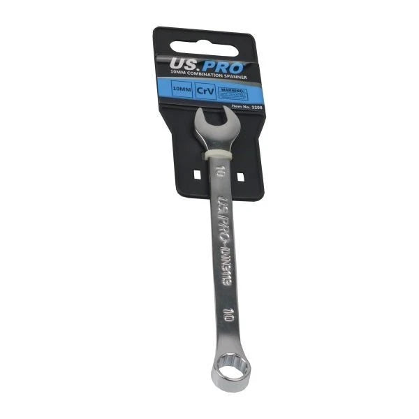 Us Pro 10mm Combination Spanner Chrome Cr-v Ring Open End Metric
