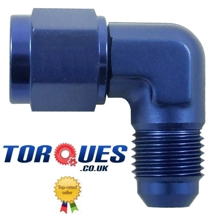 AN -4 (4AN) 90 Degree Male to Female Forged Adapter