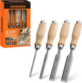 Jorgensen 4PCS Wood Chisel Set Steel Beveled Edge Wood Chisels 1/4"