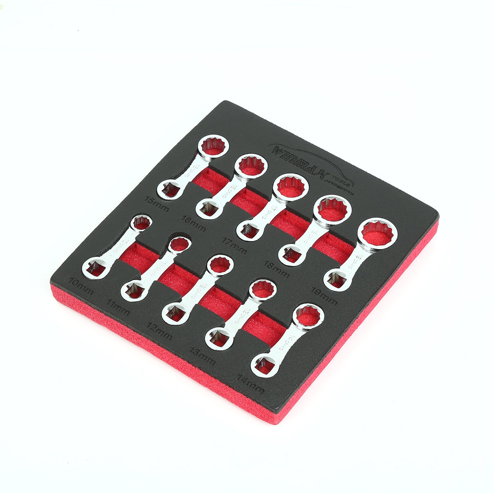 10pc Torque Wrench Spanner 12 Point Adaptor Set, 3/8" Drive, Metric