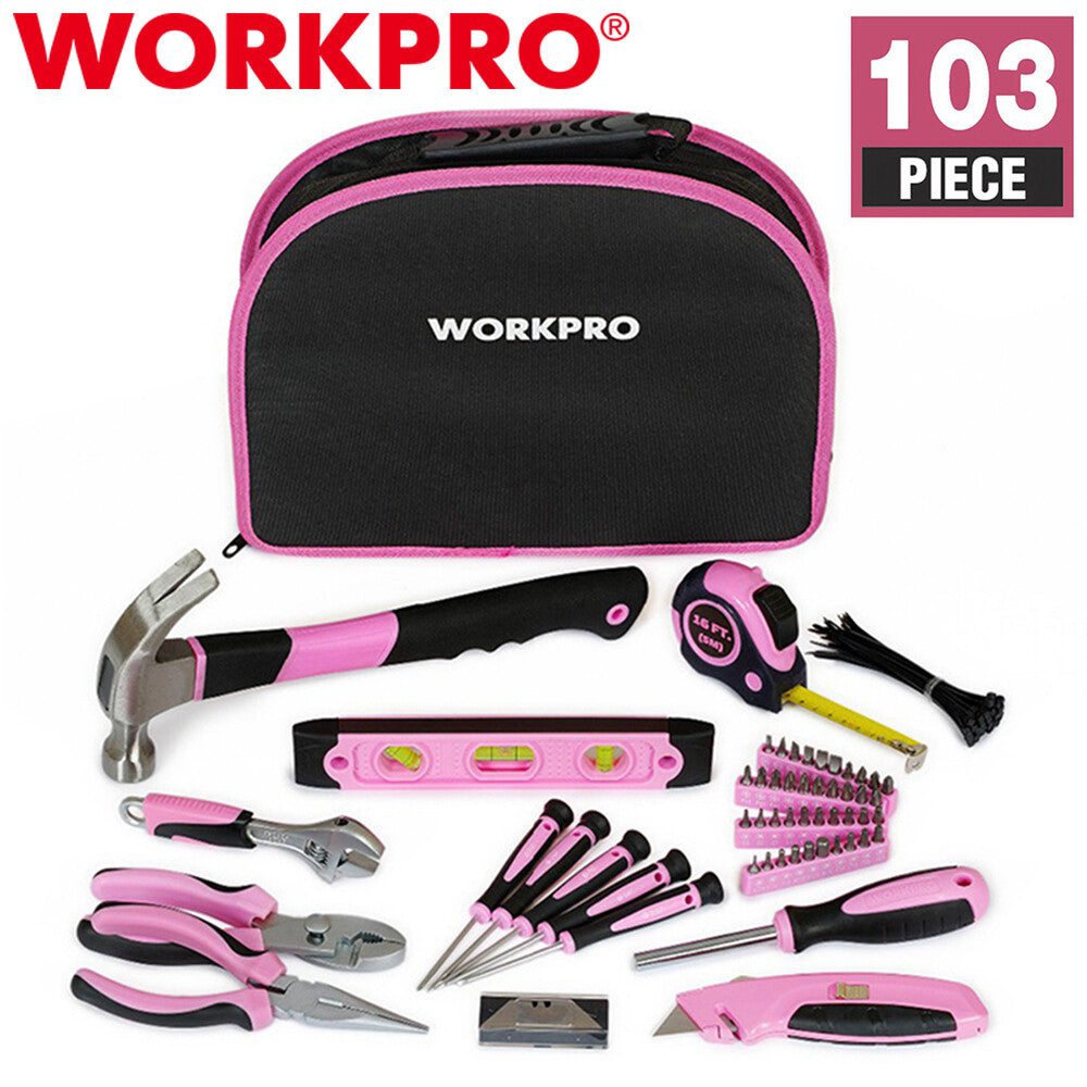 WORKPRO 103-Piece Hand Tool Kit with Pouch by WORKPRO