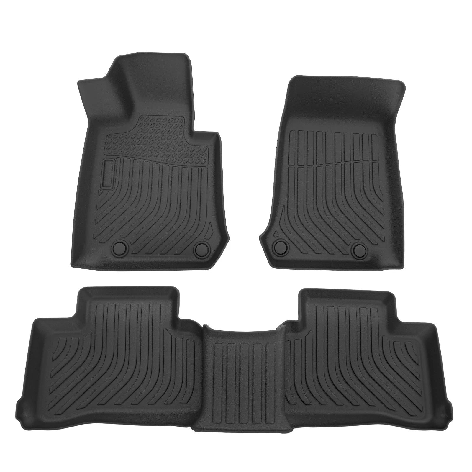 All-Weather Carpet Floor Mats for Mercedes-Benz GLC300 2016-2022 Black TPE