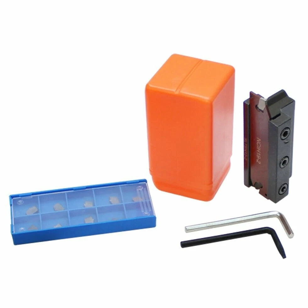 Set 1/2 Inch Positive Stop Blade Cut-off 10 Inserts Gtn-2 5c With
