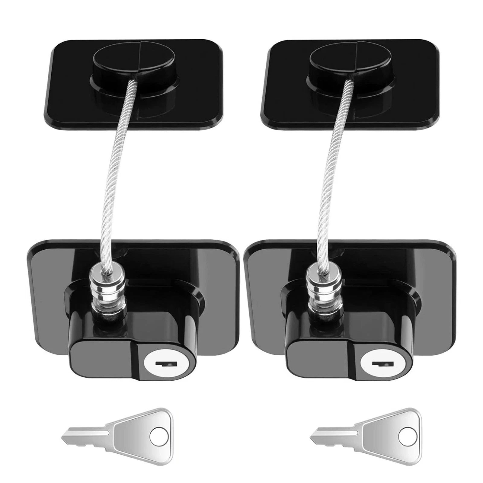2 Pack Fridge Lock Freezer Lock With 2 Key For Child Safety, For