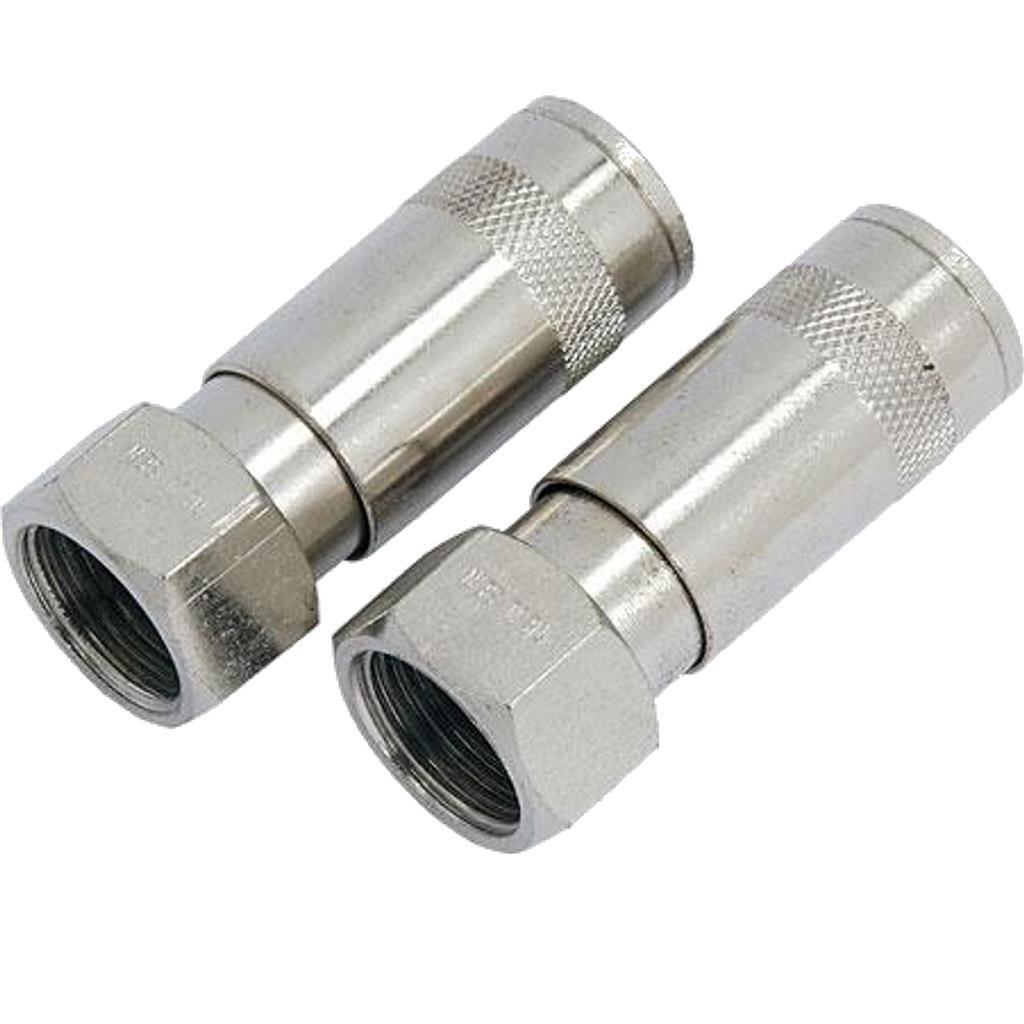 Neilsen 2PC Air Line Fittings Hose Compressor Coupler Connector 1/2"