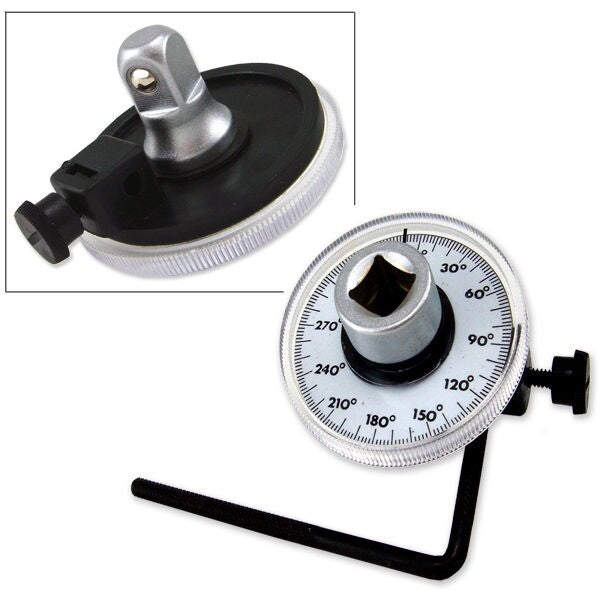 1/2" Dr Torque Angle Gauge Calibrated 360° Rotation Scale Gauge Meter Automotive