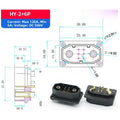 Dc 500V Hy2+6p High Current Connector 150a Rated For Electric Vehicle