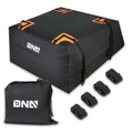 Orange/black Pvc Coated Mesh W/ 4 Adjustable Straps Roof Cargo Bag