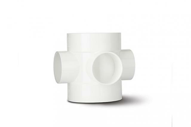 110mm Polypipe Short Boss Pipe 3 Way White