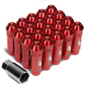 J2 7075 Forged Aluminum M12 X 1.5 7cm Open-end Lug Nut Set W/key Red