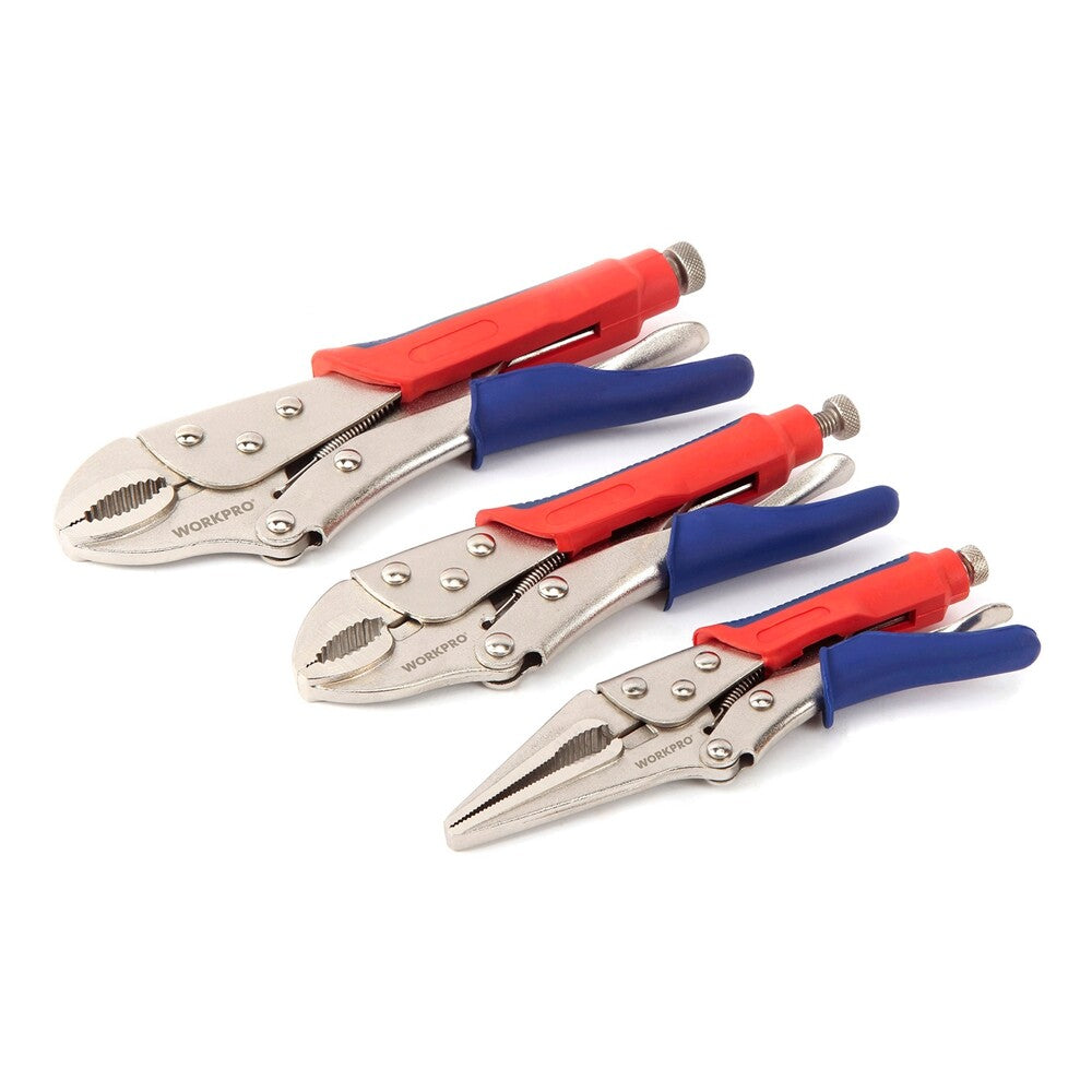 3-Piece Locking Pliers Set 10" to 6-1/2"
