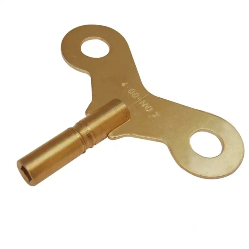 Brass Clock Key Large Wing For Key Wind Clocks Size 7 / 4.00 Mm -