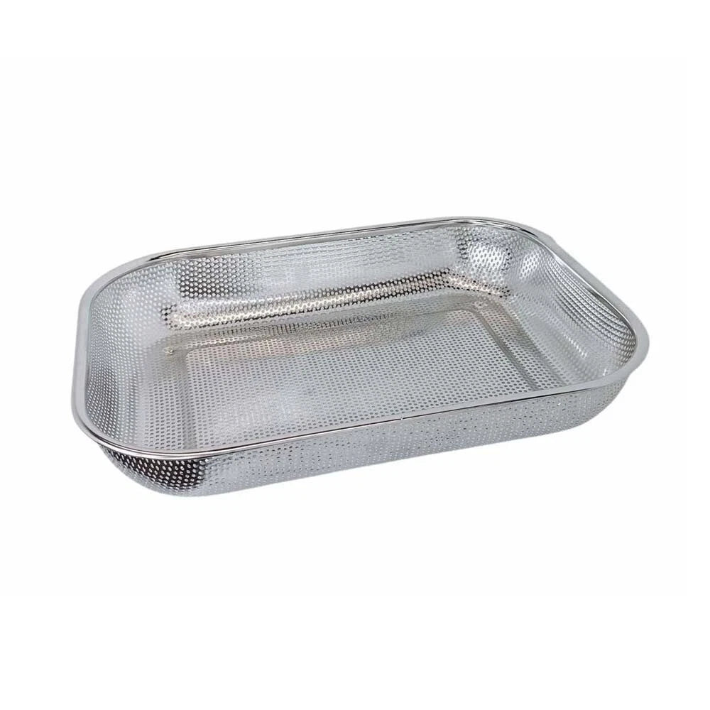 14-3/4" Stainless Steel Colander Strainer Rectangle Mesh Vegetable