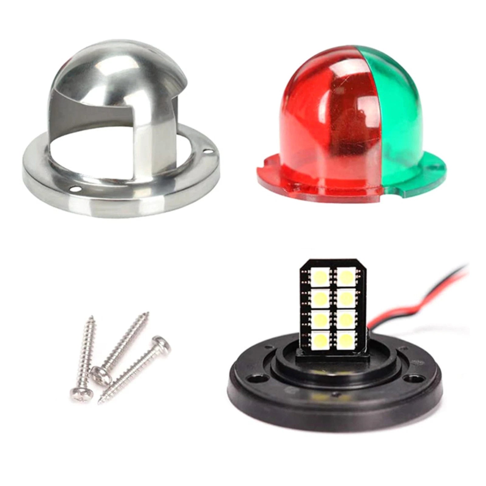 2 In 1 Marine Boat Yacht Pontoon 12V Stainless Steel Led Bow