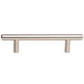 Solid Metal Bar Pull / Handle, Brushed Nickel, 3-3/4" Hole Centers,
