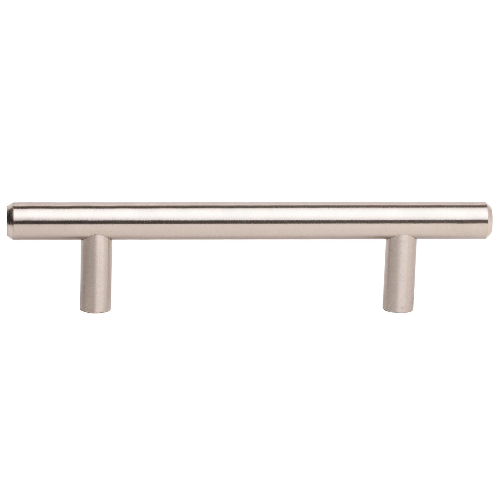 Solid Metal Bar Pull / Handle, Brushed Nickel, 3-3/4" Hole Centers,